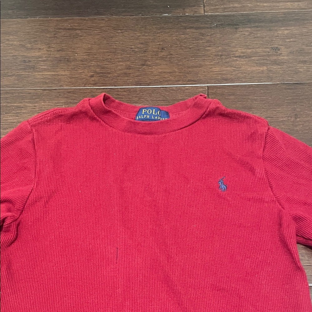 Polo by Ralph Lauren Red Long Sleeve Kids Tee